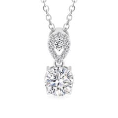 Mặt dây vàng trắng 14K gắn đá CZ DOJI AFPJ900499F2CZ1
