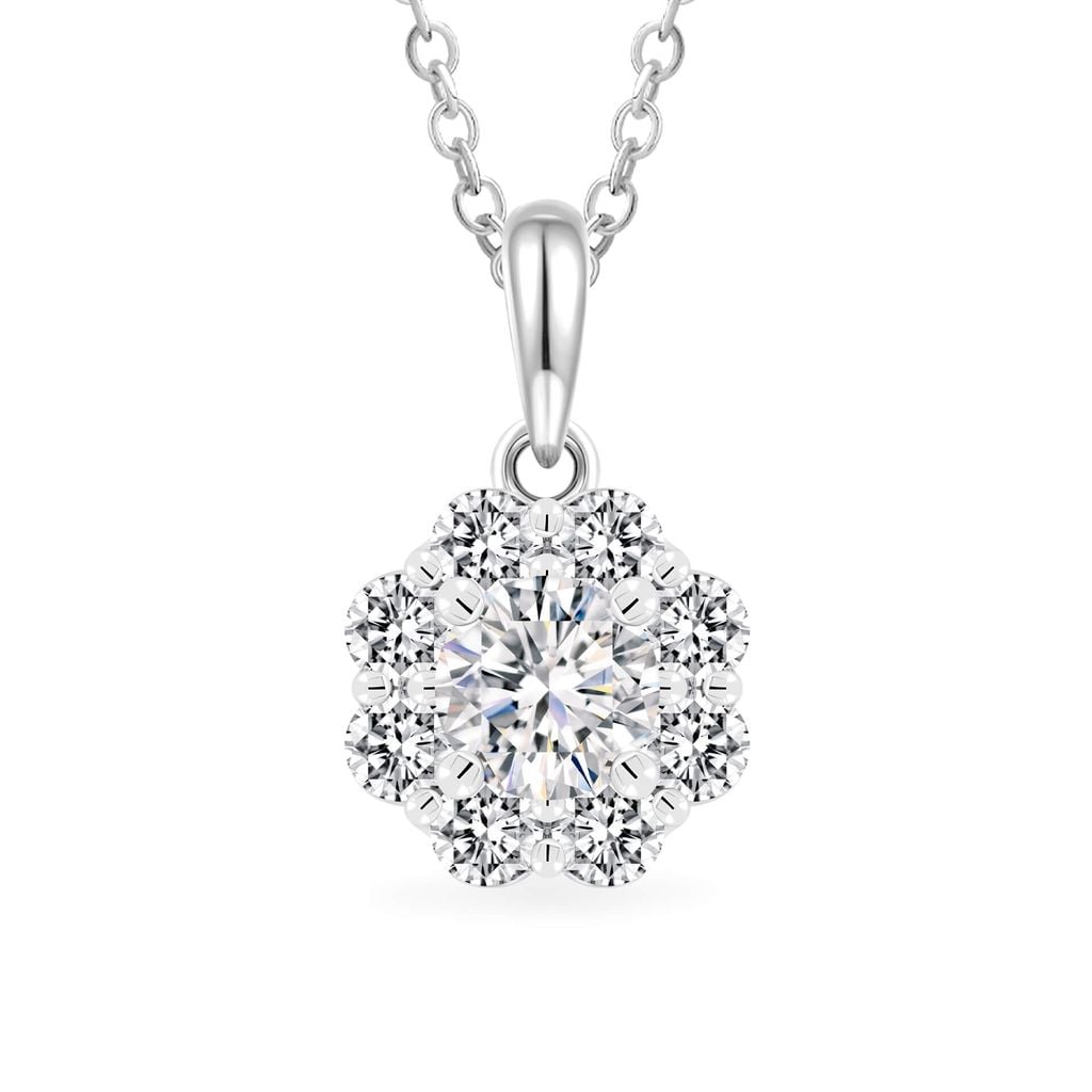 Mặt dây vàng trắng 14K gắn đá CZ DOJI AFPJ900500F2CZ1 