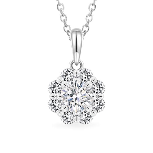 Mặt dây vàng trắng 14K gắn đá CZ DOJI AFPJ900500F2CZ1
