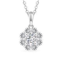 Mặt dây vàng trắng 14K gắn đá CZ DOJI AFPJ900500F2CZ1