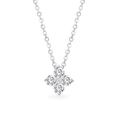 Mặt dây vàng trắng 14K gắn đá CZ DOJI AFPK000745F2CZ1