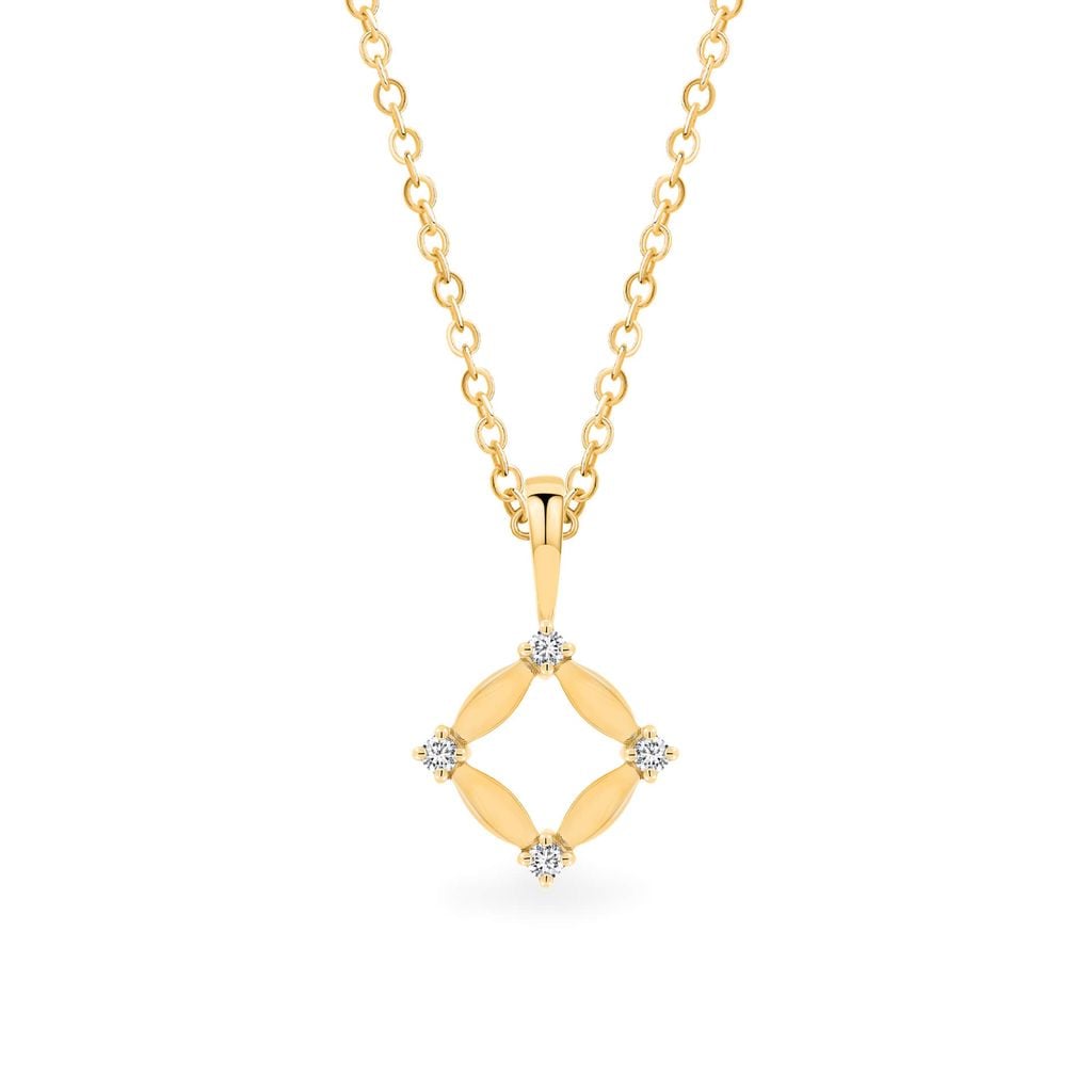 Mặt dây vàng vàng 14K gắn đá CZ DOJI AFPK000748F1CZ1 