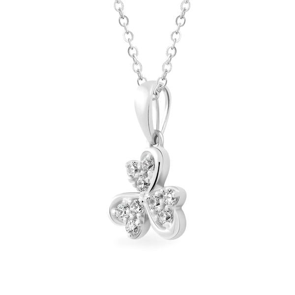 Mặt dây vàng trắng 14K gắn đá CZ DOJI AFPK000788F2CZ1