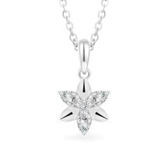 Mặt dây vàng trắng 14K gắn đá CZ DOJI AFPK000792F2CZ1