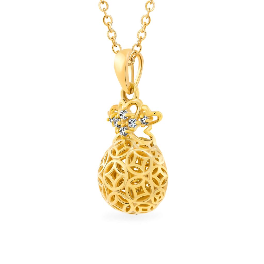 Mặt dây vàng vàng 14K gắn đá CZ DOJI AFPK000802F1CZ1 