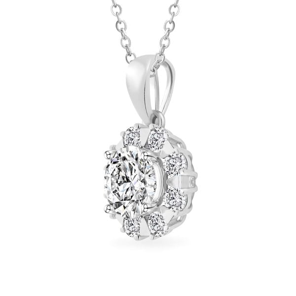 Mặt dây vàng trắng 18K gắn đá CZ DOJI AFPM400065D2CZ1