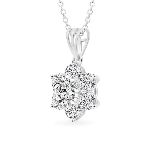 Mặt dây vàng trắng 18K gắn đá CZ DOJI AFPM400071D2CZ1