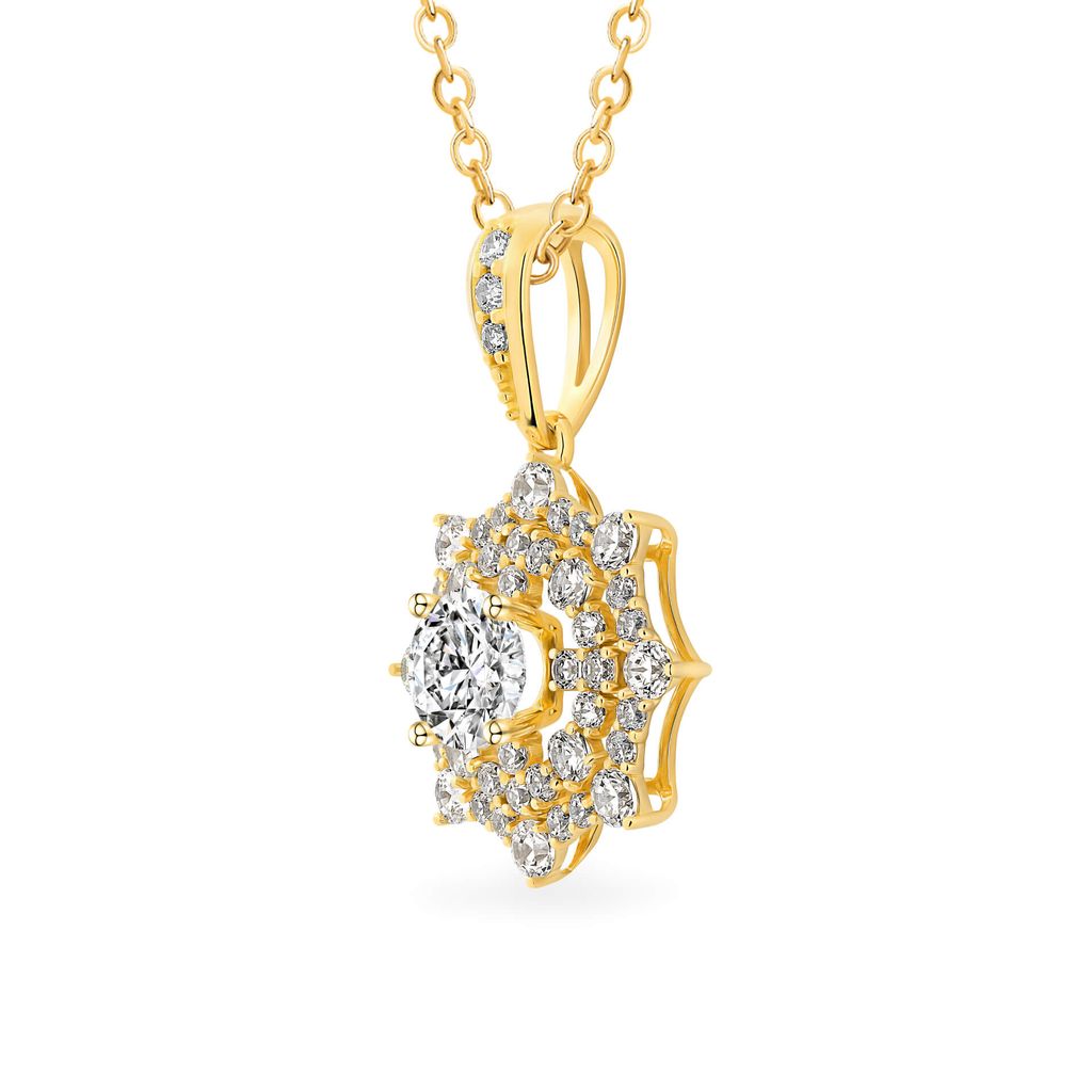 Mặt dây vàng vàng 18K gắn đá CZ DOJI AFPM300088D1CZ1 