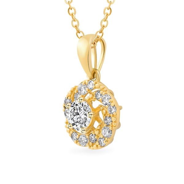 Mặt dây vàng vàng 18K gắn đá CZ DOJI AFPM300100D1CZ1