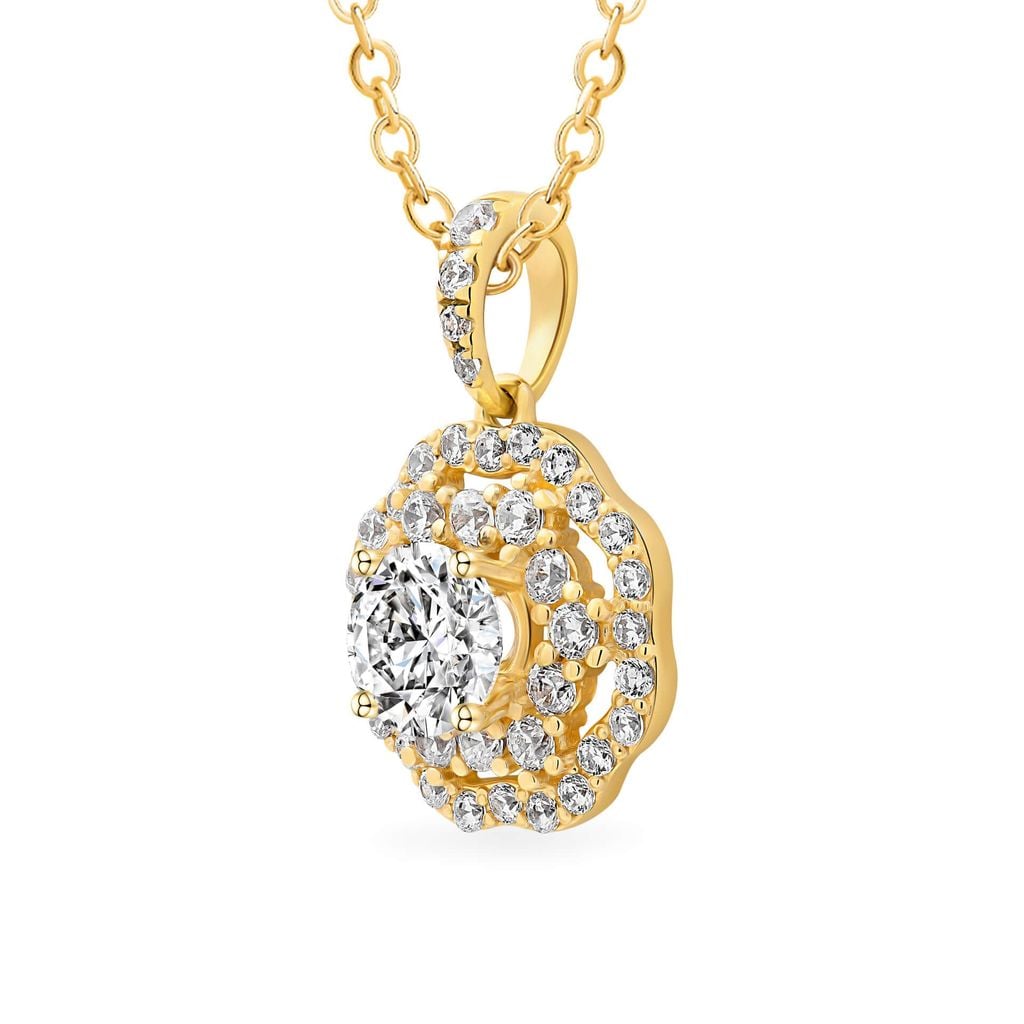 Mặt dây vàng vàng 18K gắn đá CZ DOJI AFPM200128D1CZ1 