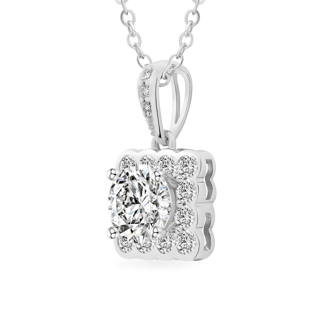 Mặt dây vàng trắng 18K gắn đá CZ DOJI AFPM500138D2CZ1 