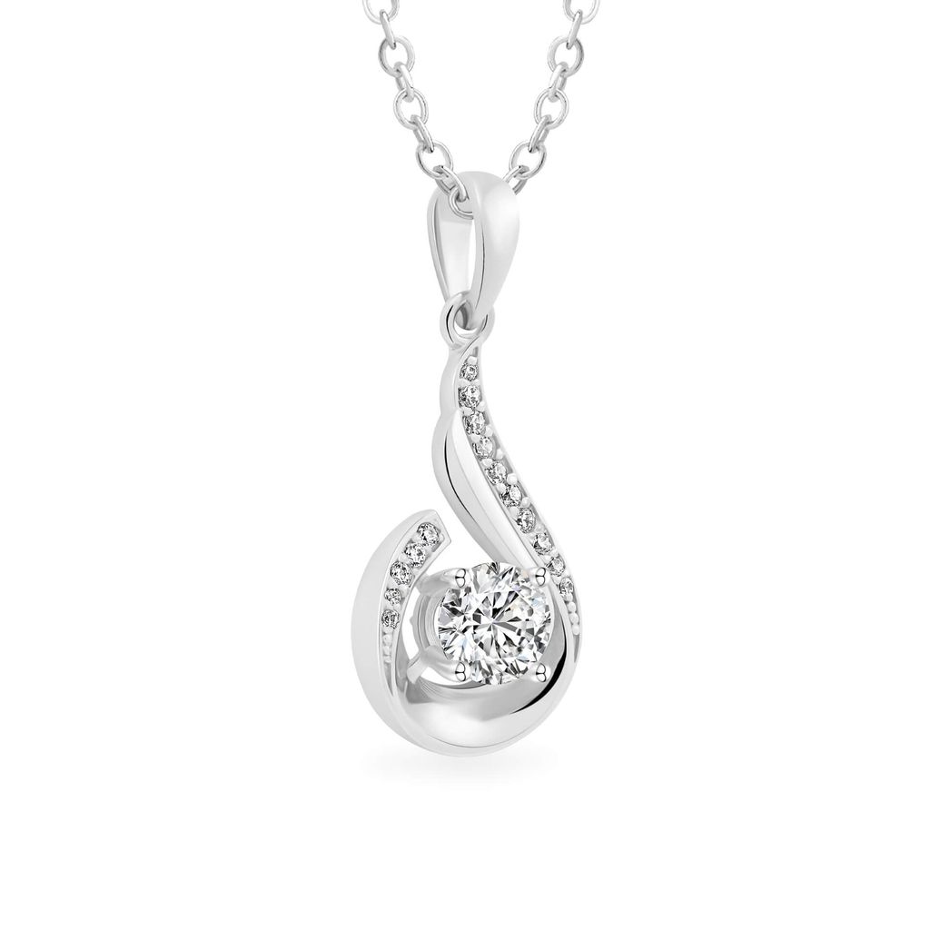 Mặt dây vàng trắng 18K gắn đá CZ DOJI AFPM400166D2CZ1 