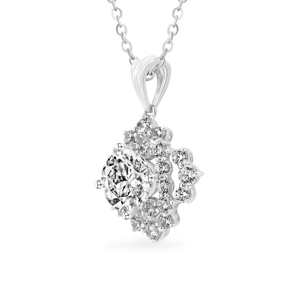 Mặt dây vàng trắng 18K gắn đá CZ DOJI AFPM600169D2CZ1 