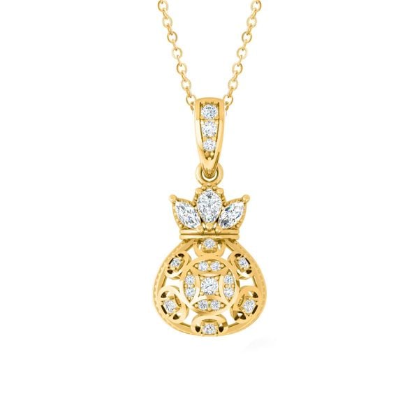 Mặt dây vàng vàng 18K gắn đá CZ DOJI AFPM001131D1CZ1