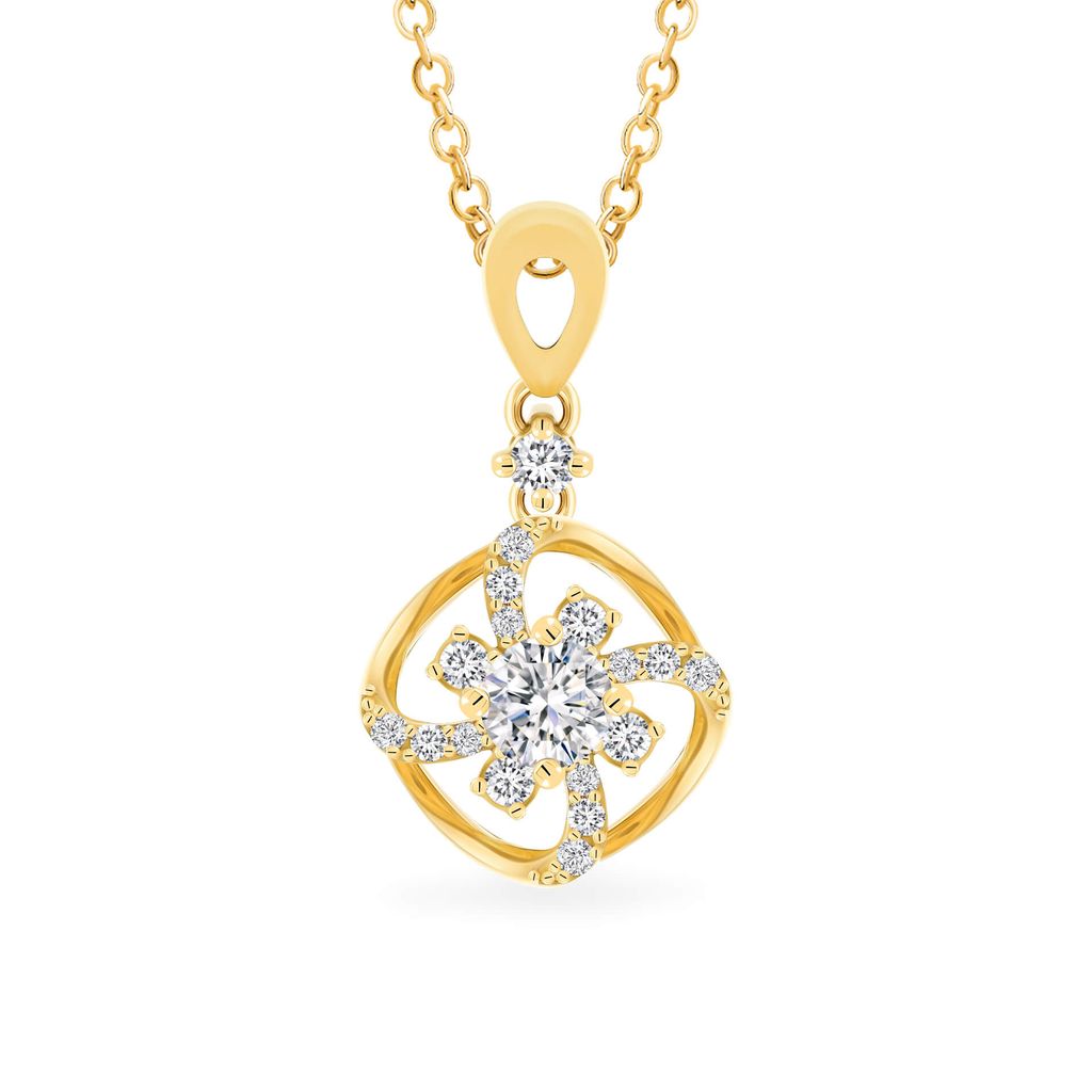 Mặt dây vàng vàng 18K gắn đá CZ DOJI AFPM200444D1CZ1 