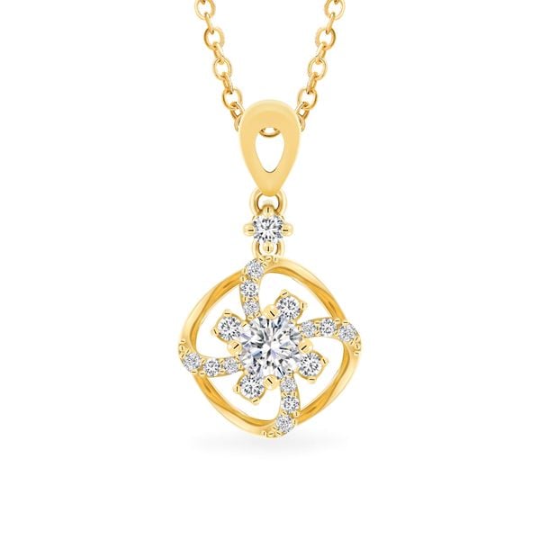 Mặt dây vàng vàng 18K gắn đá CZ DOJI AFPM200444D1CZ1