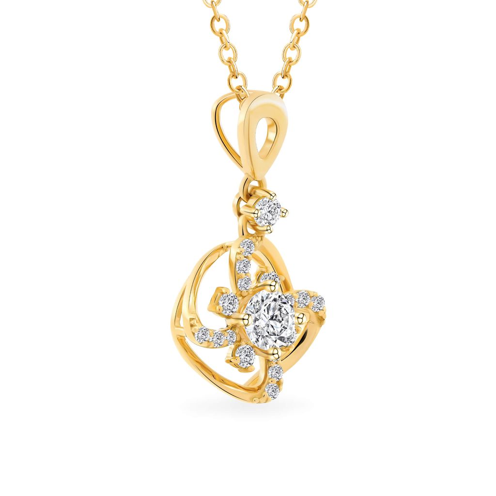 Mặt dây vàng vàng 18K gắn đá CZ DOJI AFPM200444D1CZ1 