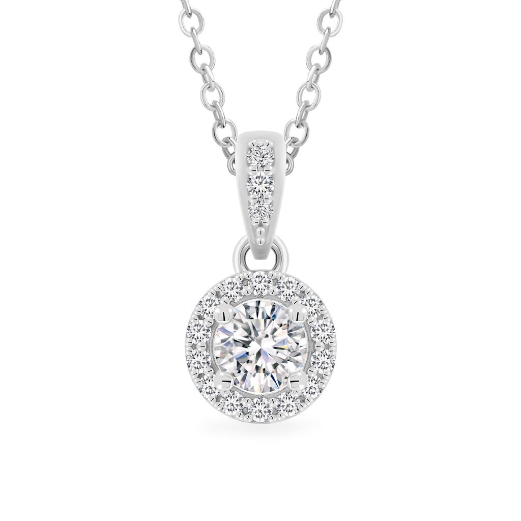 Mặt dây vàng trắng 18K gắn đá CZ DOJI AFPM200537D2CZ1 