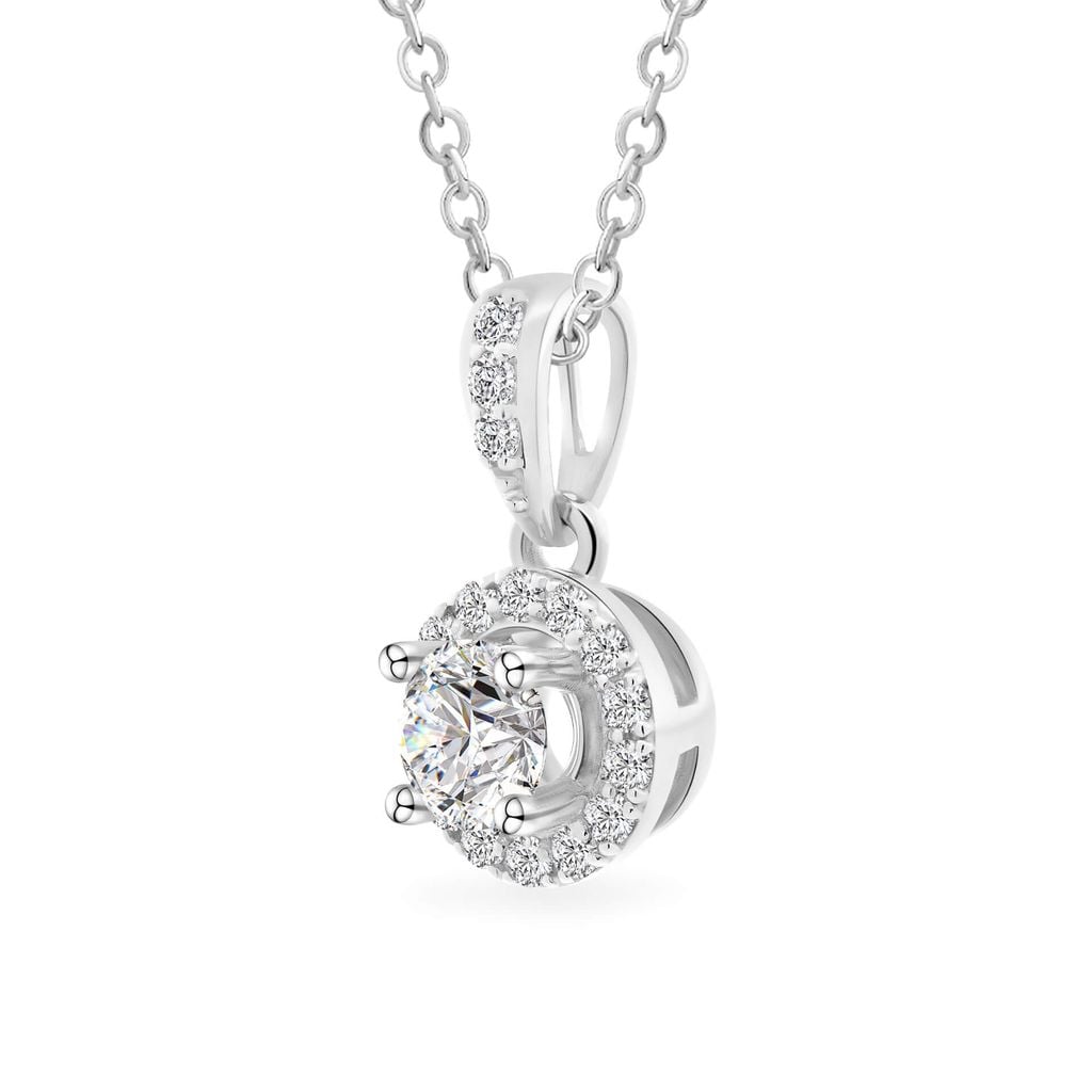 Mặt dây vàng trắng 18K gắn đá CZ DOJI AFPM200537D2CZ1 