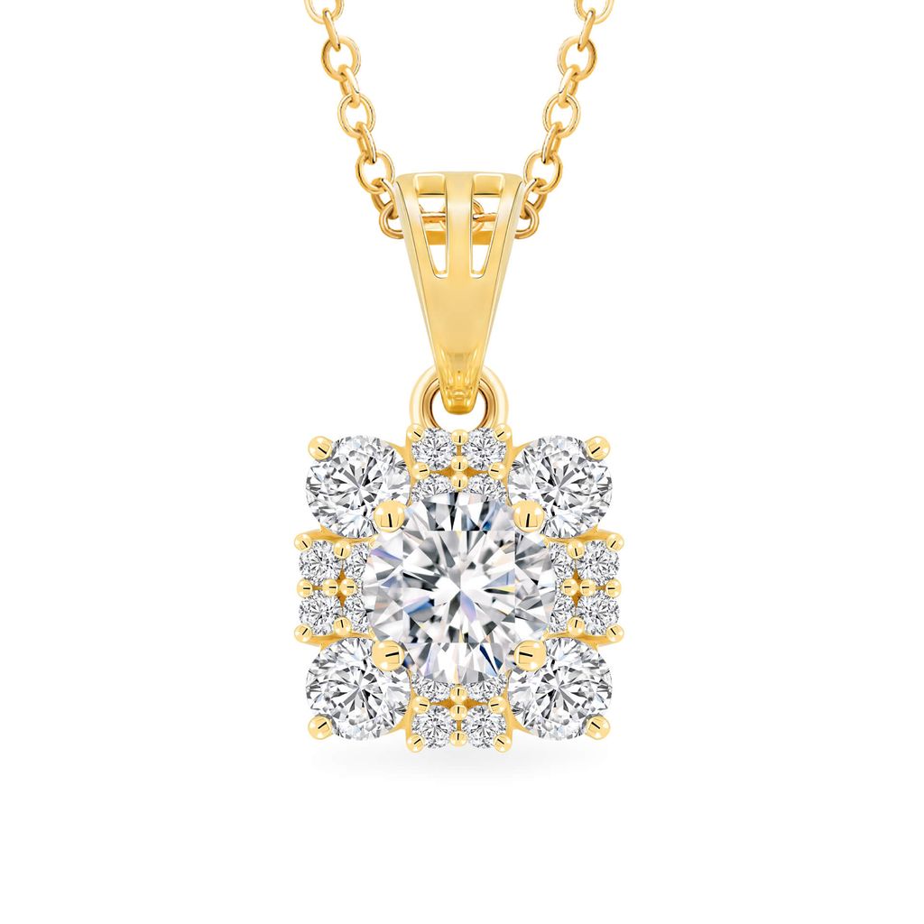 Mặt dây vàng vàng 18K gắn đá CZ DOJI AFPM300118D1CZ1 