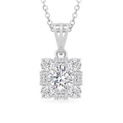 Mặt dây vàng trắng 18K gắn đá CZ DOJI AFPM300118D2CZ1