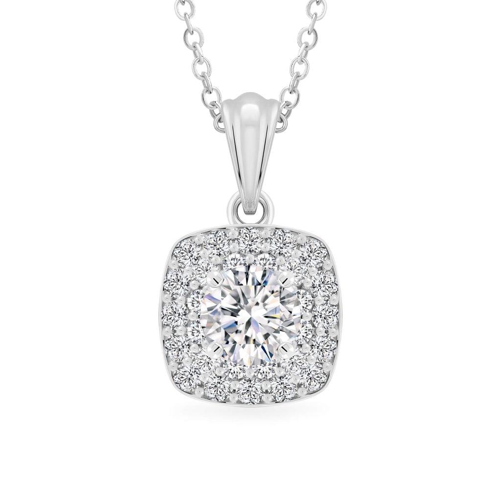 Mặt dây vàng trắng 18K gắn đá CZ DOJI AFPM300208D2CZ1 