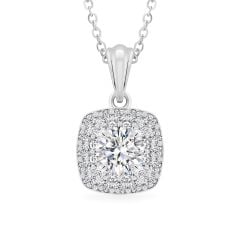 Mặt dây vàng trắng 18K gắn đá CZ DOJI AFPM300208D2CZ1