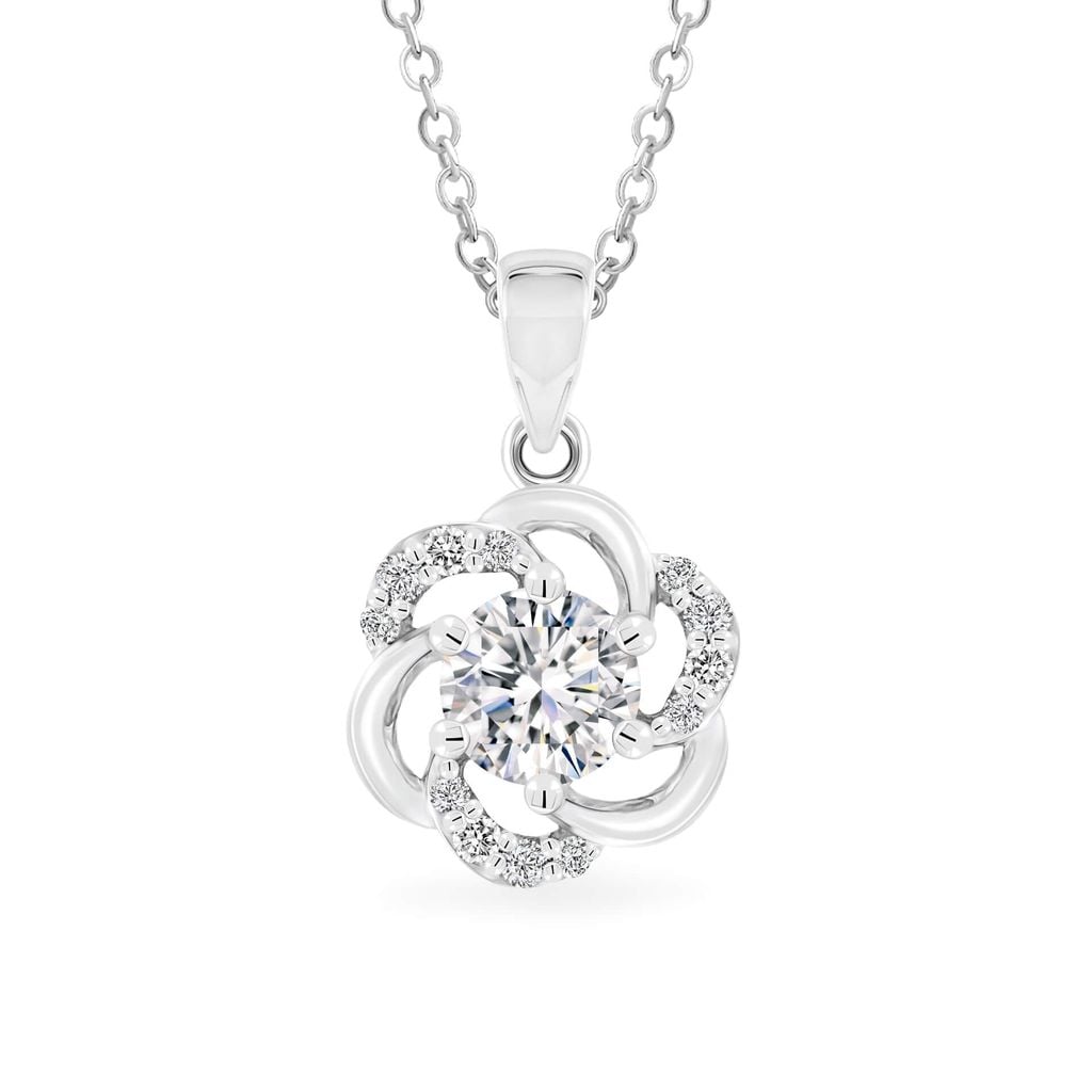 Mặt dây vàng trắng 18K gắn đá CZ DOJI AFPM300558D2CZ1 