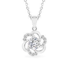 Mặt dây vàng trắng 18K gắn đá CZ DOJI AFPM300558D2CZ1