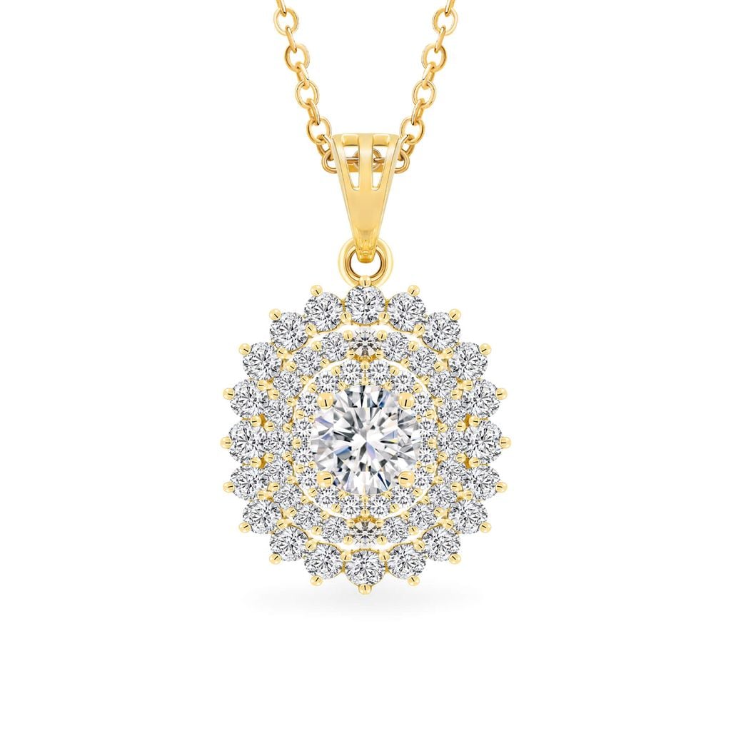 Mặt dây vàng vàng 18K gắn đá CZ DOJI AFPM400064D1CZ1 