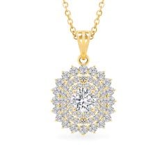 Mặt dây vàng vàng 18K gắn đá CZ DOJI AFPM400064D1CZ1