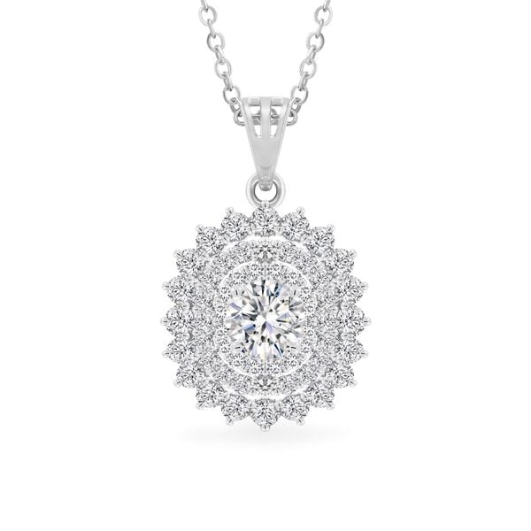 Mặt dây vàng trắng 18K gắn đá CZ DOJI AFPM400064D2CZ1