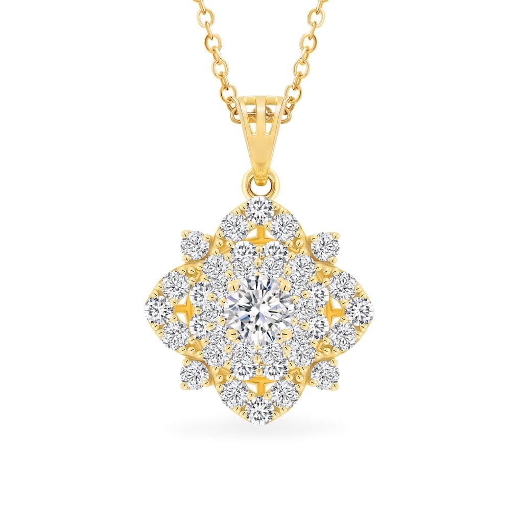 Mặt dây vàng vàng 18K gắn đá CZ DOJI AFPM400273D1CZ1 