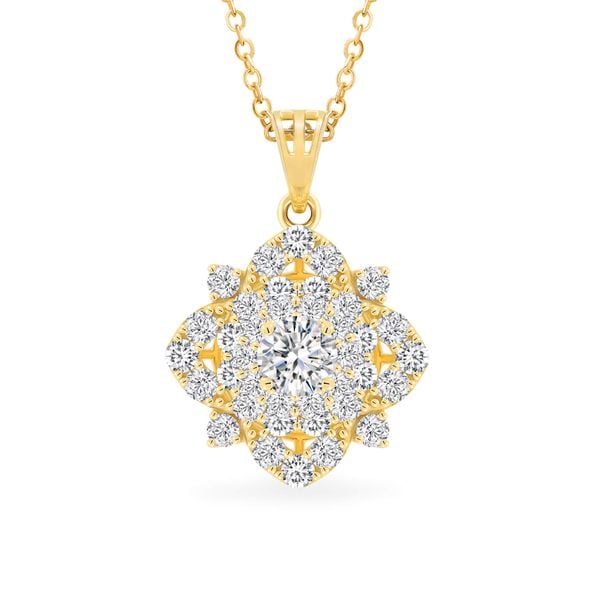 Mặt dây vàng vàng 18K gắn đá CZ DOJI AFPM400273D1CZ1