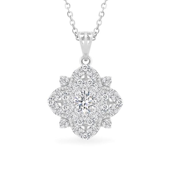 Mặt dây vàng trắng 18K gắn đá CZ DOJI AFPM400273D2CZ1