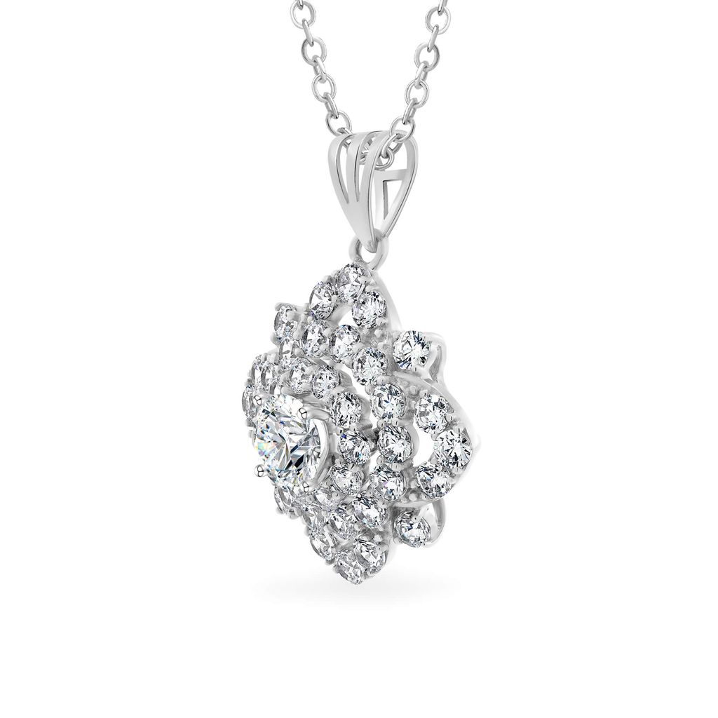 Mặt dây vàng trắng 18K gắn đá CZ DOJI AFPM400273D2CZ1 