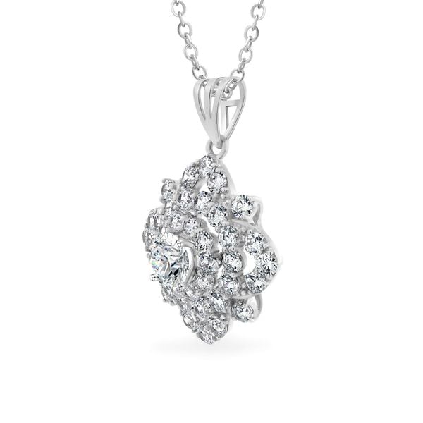 Mặt dây vàng trắng 18K gắn đá CZ DOJI AFPM400273D2CZ1