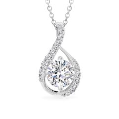 Mặt dây vàng trắng 18K gắn đá CZ DOJI AFPM400553D2CZ1