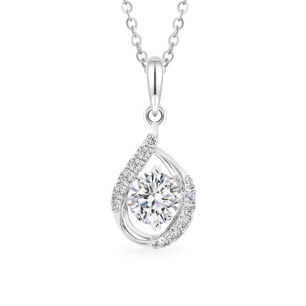 Mặt dây vàng trắng 18K gắn đá CZ DOJI AFPM400555D2CZ1