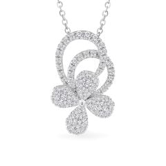 Mặt dây vàng trắng 14K gắn kim cương DOJI AFPR800049F2DA1