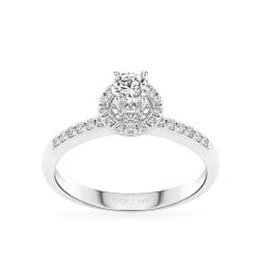Nhẫn vàng trắng 14K gắn kim cương DOJI AFRB100228F2HA1