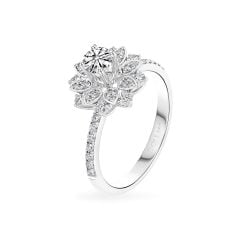 Nhẫn vàng trắng 14K gắn kim cương DOJI AFRB100296F2HA1