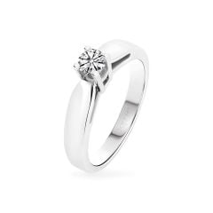 Nhẫn vàng trắng 14K gắn kim cương DOJI AFRB100361F2HA1