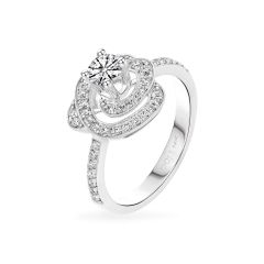 Nhẫn vàng trắng 14K gắn kim cương DOJI AFRB200088F2HA1