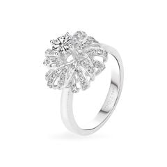 Nhẫn vàng trắng 14K gắn kim cương DOJI AFRB200096F2HA1