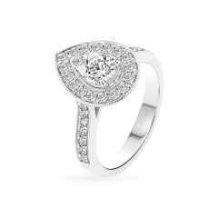 Nhẫn vàng trắng 14K gắn kim cương DOJI AFRB200400F2HA1