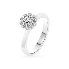 Nhẫn vàng trắng 14K gắn kim cương DOJI AFRB201217F2HA1