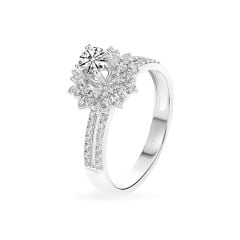 Nhẫn vàng trắng 14K gắn kim cương DOJI AFRB202939F2HA1