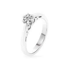 Nhẫn vàng trắng 14K gắn kim cương DOJI AFRB301219F2HA1