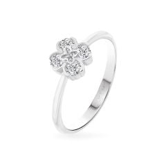 Nhẫn vàng trắng 14K gắn kim cương DOJI AFRB902804F2HM1